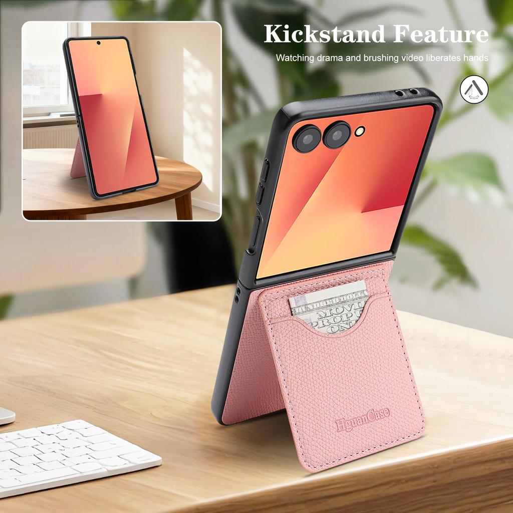 Кожаный чехол-кошелек для Samsung Galaxy Z Flip 8 7 Fe 6 5 4 3 Flip8 Flip7 Flip 7Fe Flip6 Flip5 Flip4 Flip3 Чехол-подставка для телефона