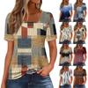 Женская повседневная футболка с асимметричным вырезом и коротким рукавом, декоративная пуговица