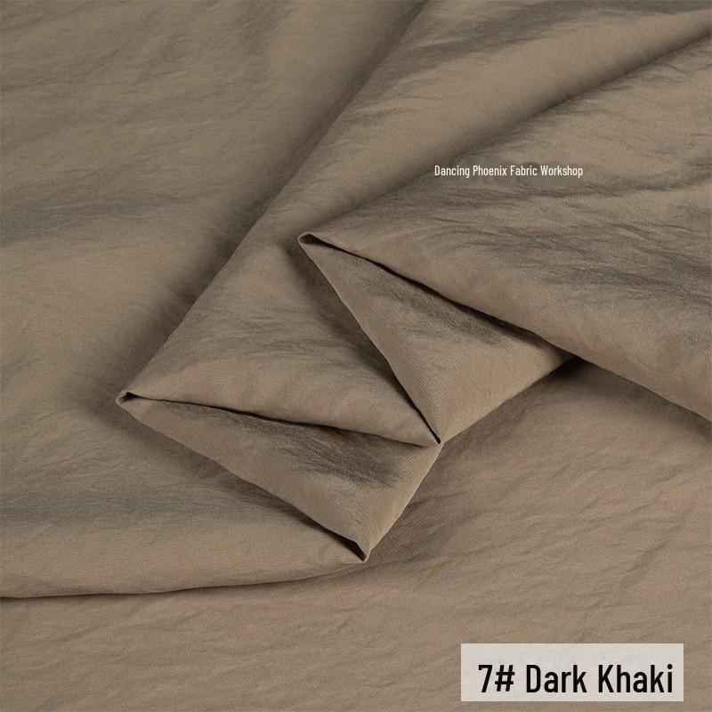 Ретро-песочная матовая медно-аммиачная шелковая ткань - неэластичный материал для верха/юбки Hazy Frost