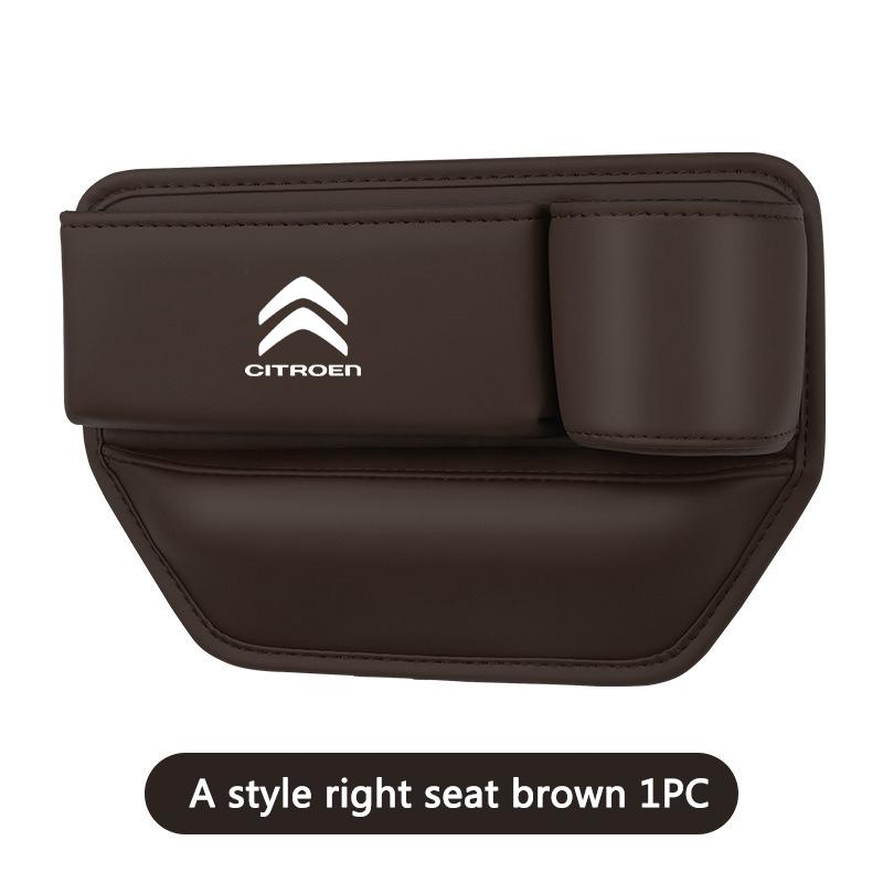 AAMZ1 New Leather Car Seat Gap Storage Box Water Cup Phone Brace for Citroen C4 C3-XR C5 Aircross C6 C-quatre Picasso C-Elysee C4L C3L