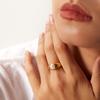 Chic Single Pearl Ring Chunky Stacking Finger Ring Simple Minimalist Couple Anniversary Jewelry