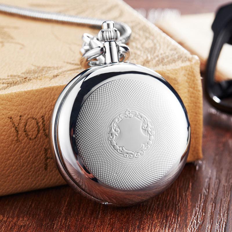 Двойные открытые ручные медные механические карманные часы с ожерельем в подарок карманные часы