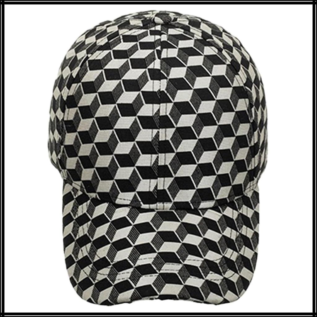 Оптическая иллюзия CA651 [Белый Клык] Кепка, Узор, Шляпа, Спорт, Бег, На улице, Мужчины, Женщины, (Кофе)