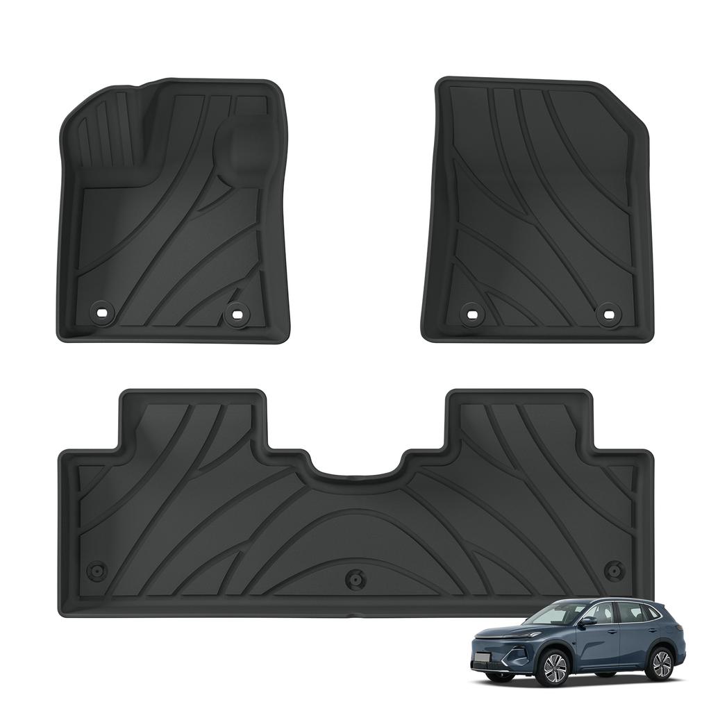 Smabee Left Drive for Geely Starray EM-i/EX5 EM-i (Not EV) 2025 2026 Car Floor Mats Cargo Liner Trunk Pad TPE Waterproof BLACK