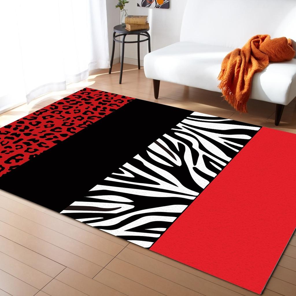 Novelty Leopard Zebra Rugs Home Carpet Area Rug Large Entrance Door Mat Rugs For Bedroom Rug For Living Room Bedroom Decor Mat