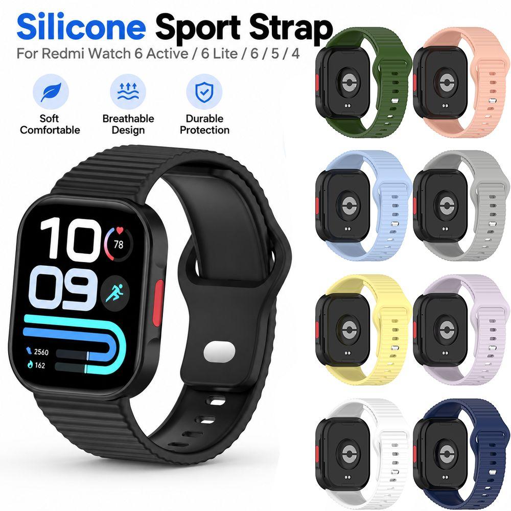 Colorful Silicone Watch Strap for Redmi Watch 6 Active/6 Lite/6/5/4 Smart Watch Accessories