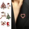 Christmas Brooches Wreath Design Jewelry Christmas Tree Design Clothing Matching Exquisite Christmas Decoration Shining 11 Styles