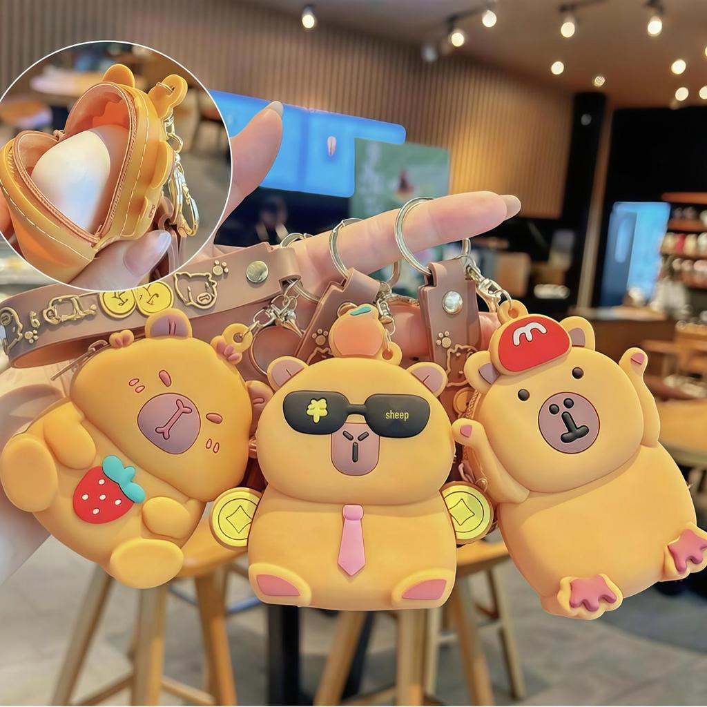 Adorable Capybara Silicone Coin Purse - Cute Cartoon Design for Kids
