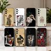 Чехол для телефона S-Skeleton Q-Королева Червей КАРТА Для Samsung Galaxy A73,A72,A71,A70,A53,A52,A51,Мягкий Силиконовый Черный Чехол