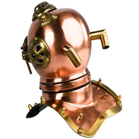 15.24 Cm Brass Copper Diving Helmet Replica Nautical Steampunk Decor