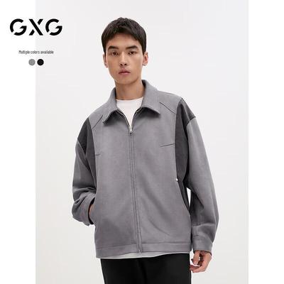 Мужская повседневная куртка GXG из искусственной замши с воздушным слоем