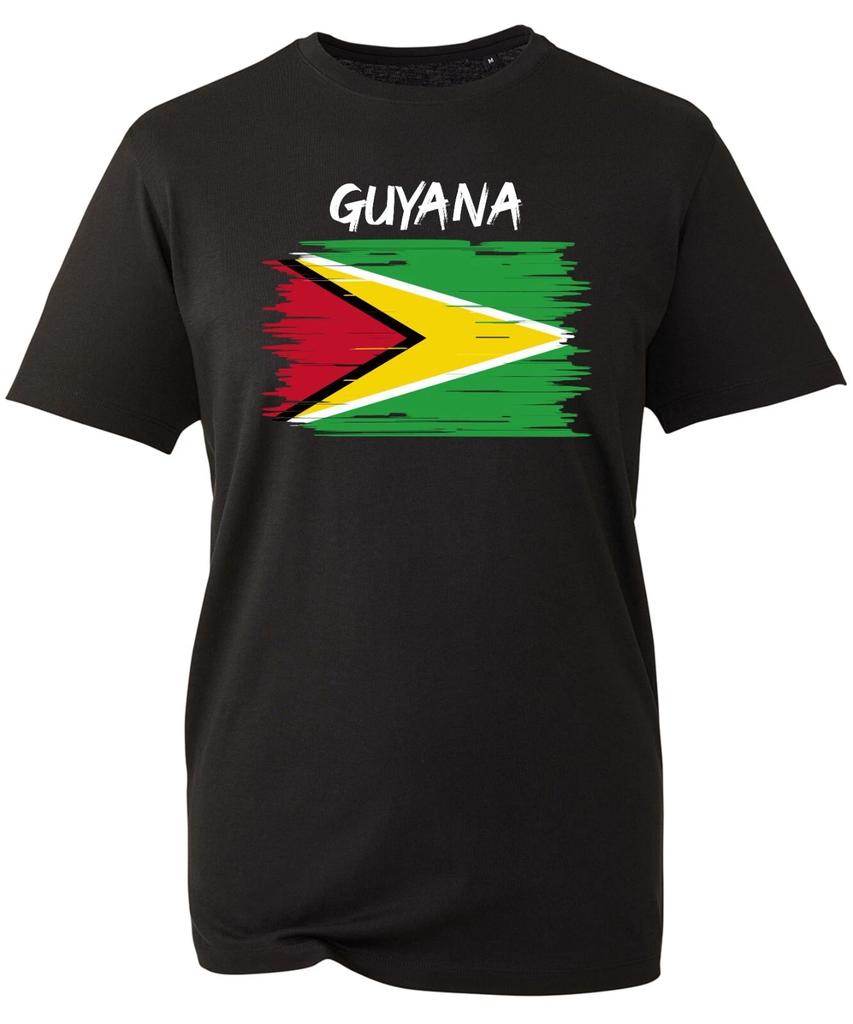 Guyana - Country Flag T-Shirt Nationality Supporter Sports Patriots Guyanese Day