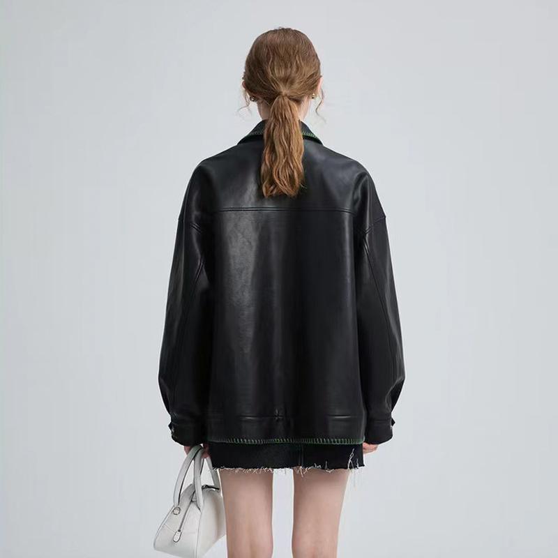 Кожаная куртка для женщин, весна-осень, мотоциклетный стиль, куртка из искусственной кожи, куртка для женщин, женские пальто