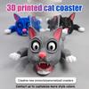 Креативная 3D-печатная подставка под кошку, забавная подставка под стакан с изображением кота, кружка для чая, кофейный держатель для напитков, офисный рабочий стол, украшение для дома