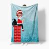 Christmas Santa Claus Blanket Flannel Throw Cozy Warm Holiday Home Decor Gift Festive Dorm Room Decoration