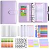 Macaron Color Cash Budget Ledger A6 PU Leather Folder Stickers Loose-sheet Notebook Business Gifts