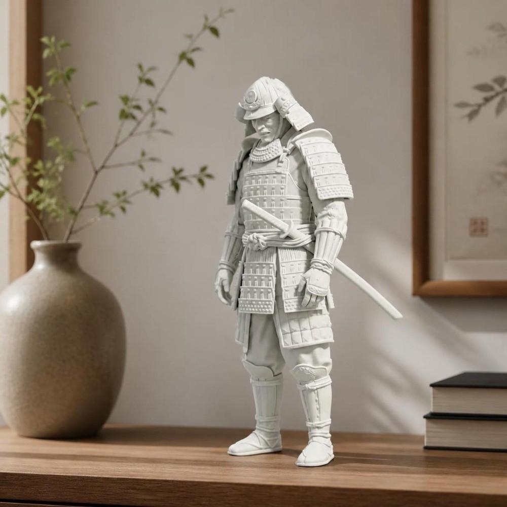 3D-печатная фигурка фехтовальщика Темный стиль Скульптура самурая Статуэтка ниндзя Офис