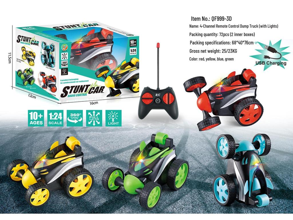 Double-Sided Remote Control Stunt Car - Rechargeable Electric Racing Toy for Kids