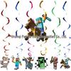 Набор посуды для вечеринки Pixel War: Чашки, Тарелки, Подставка для торта, Коробка-лодочка, Коробка для закусок