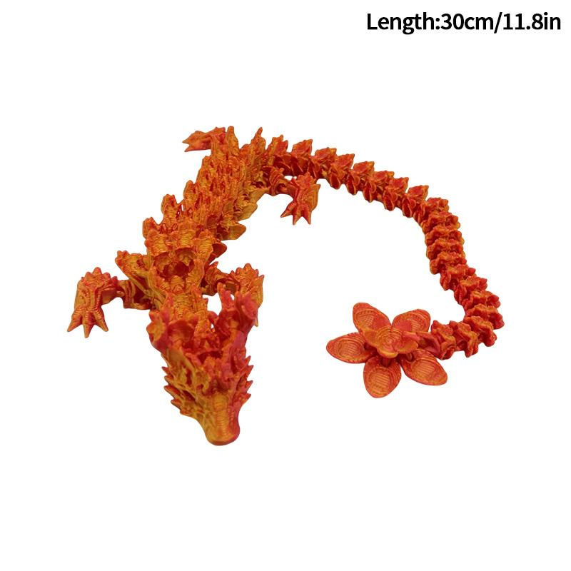 3D-печатный Змеиный Дракон 3D-печатные Фигурки Новогоднее Украшение Традиционное Настольное Украшение 3D-игрушки Подарки на Новый год 2025
