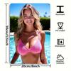 Ретро Металлический Бикини Настенное Искусство 2D 8x12 Дюймов Розовый Белый Прочный Декор для Дома Кухни Сада Бара