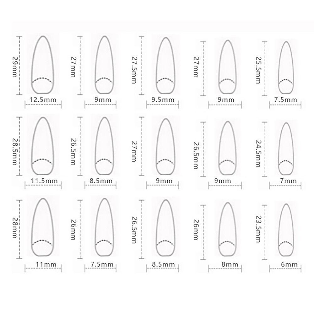 24/30PCS Ink Painting Fake Nail Spice Glitter Nail Tips Fashion Press on Nails  for Women Girl