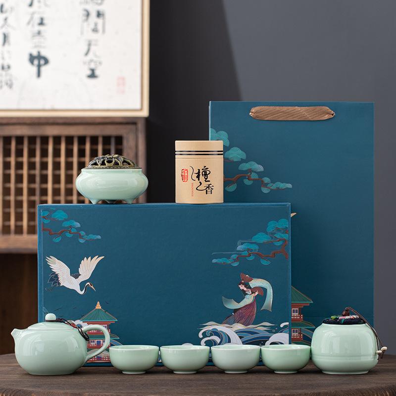 Ретро Гочаофэн Кунг-фу Керамический Чайный Набор Подарочная Коробка Компания открывается с подарками, чтобы дарить клиентам благодарственные подарки