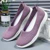 Женская обувь Высококачественная трикотажная женская вулканизированная обувь Дышащие женские кроссовки на плоской подошве Слипоны Женская повседневная обувь