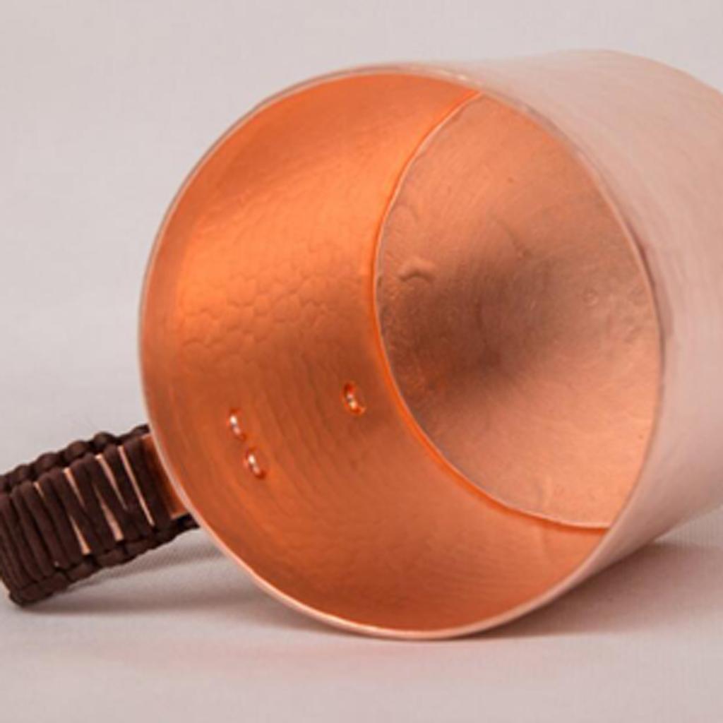 Copper -hammered glass cup, 350ml, 550ml, for coffee and tea