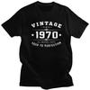 Vintage 1970 Aged To Perfection T Shirt For Men Pure Cotton T-shirt O-neck Short Sleeved 50th Birthday Gift 50 Years Tee Apparel