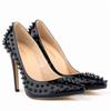 New Women's Pointy Stiletto Heels Size 33-42 Punk Studded Slip-off Heels Sexy Women's Party Shoes