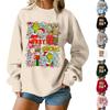 Women's Loose Comfortable Casual Fashionable Character Printing Round Neck Long Sleeved Sweatshirt