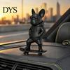 Прочная PLA-скульптура собаки, 3D-печатная статуэтка бульдога на скейтборде, французская фигурка-украшение, уникальный подарок для энтузиастов, толстовка с капюшоном, дом