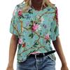 Женская летняя свободная футболка с коротким рукавом с круглым вырезом и винтажным цветочным узором S-5XL, топы больших размеров