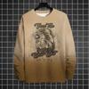 Retro Sweatshirt For Men Hoodies Pullover 3d Print Indian Ethnic Print Long Sleeve T-Shirt Gradient Oversized Men Clothing Tops
