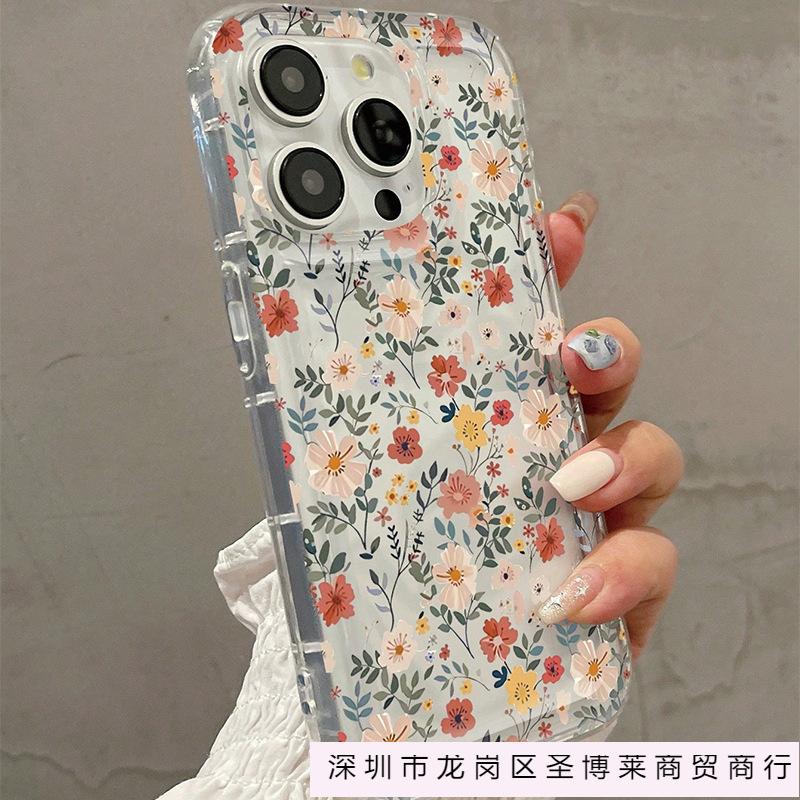 Цветы и растения подходят для чехла для мобильного телефона iPhone16Promax 15 Apple 14Pro Европа и Америка 13 Красивый 12 Подушки безопасности