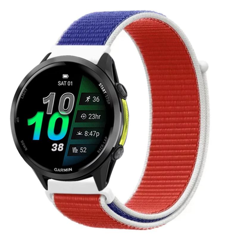 22 мм 20 мм Нейлоновый ремешок для Garmin Forerunner 970 570 165 965 55 Venu 3 Стиль флага Модный браслет Garmin Active 6 Approach S50