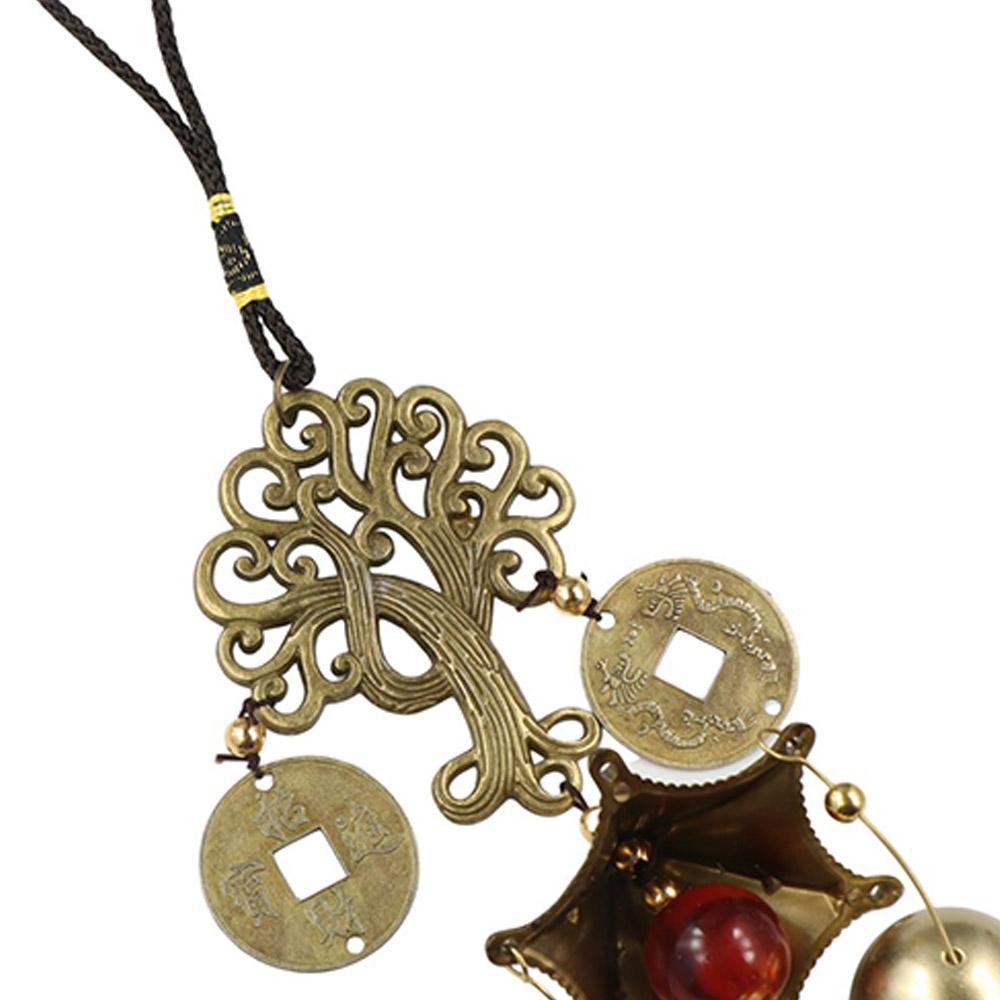 Realistic Metal Money Tree Bell Fortunate Fortune Tree Wind Chimes Bell Courtyard