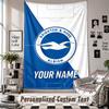 Custom Tapestry Wall Hanging, Brighton & Hove Albion Football Personalized Name Text Home Wall Decor