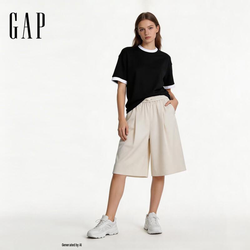 Gap Женские летние солнцезащитные укороченные брюки на резинке 2026 892957