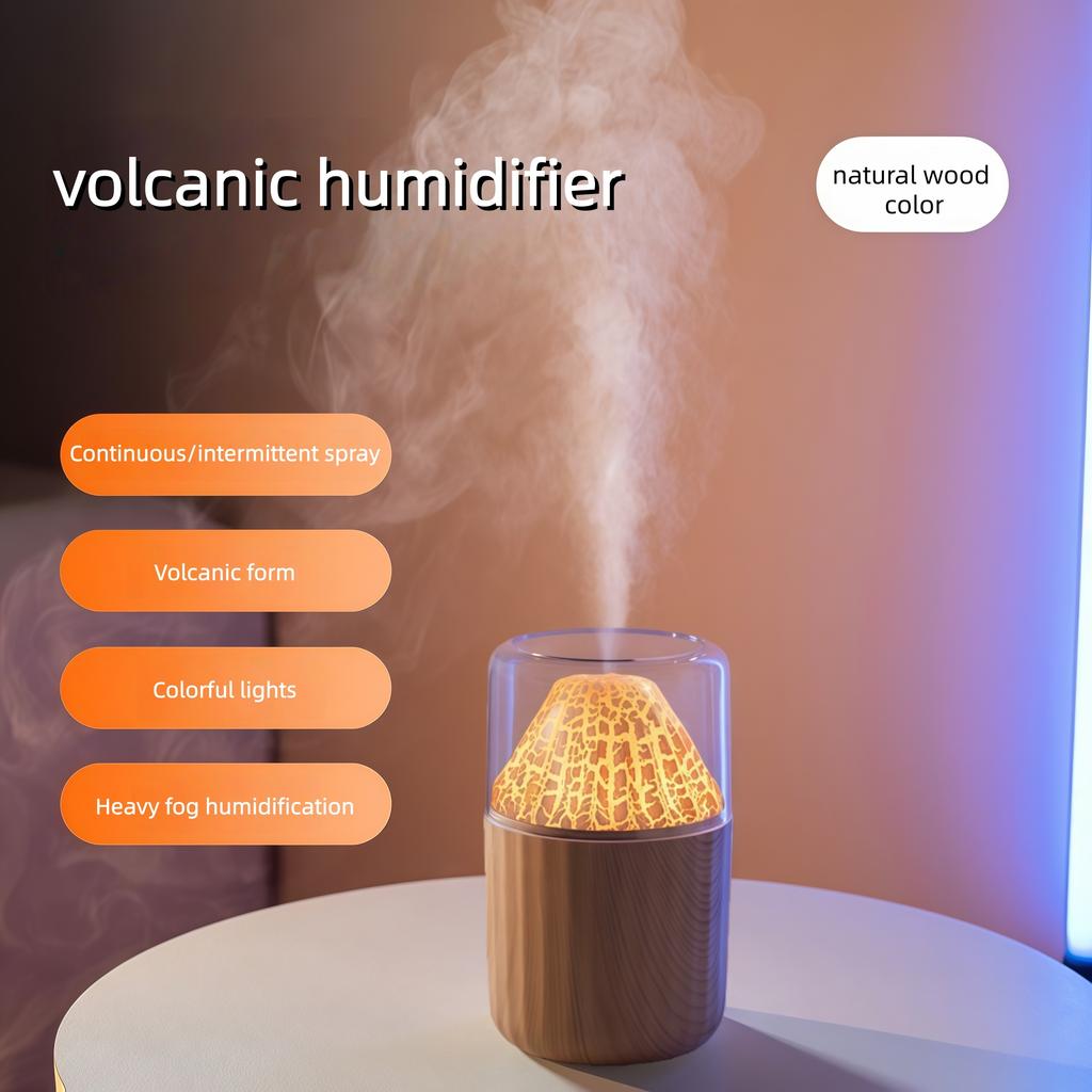 The Simulated Volcanic Color Lamp Humidifier USB Aromatherapy Diffuser is Suitable for use in Cars, Homes, Bedrooms as a Gift