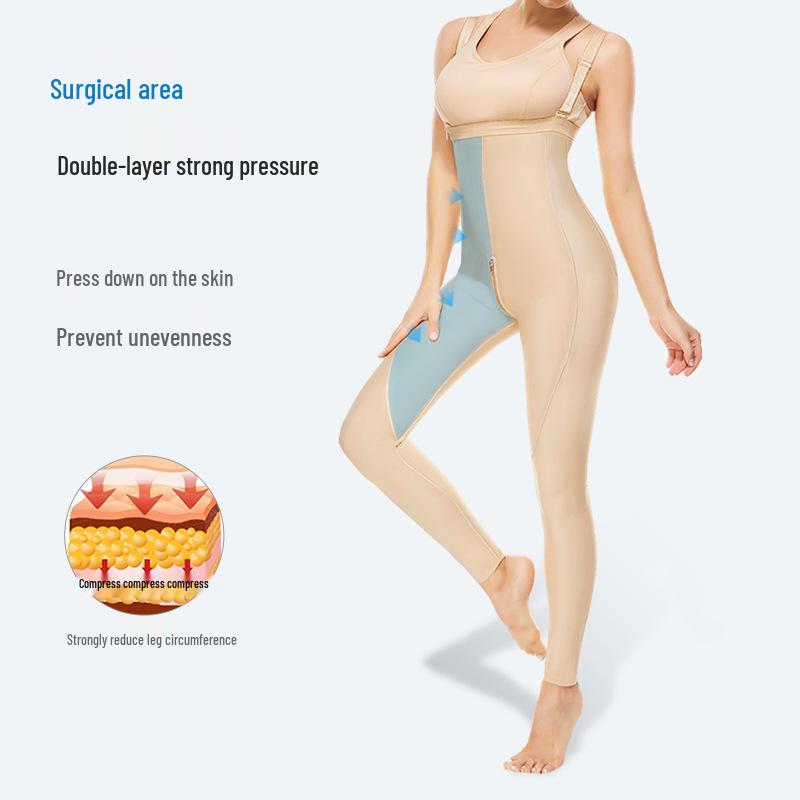 Послеоперационный формирователь тела для липосакции: Компрессионный костюм для талии и живота, брюки для контурирования тела и ног, 1-я стадия