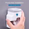 Automatic Toothpaste Squeezer Wall Mount Toothbrush Stand Rack Bathroom Toothpaste Dispenser Toothbrush Holder Accessories