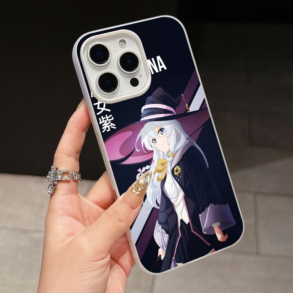 Чехол для мобильного телефона Wandering Witch Elaina Jelly Двухслойный Белый для iPhone 17 16 15 14 13 12 11 Air Pro Max Plus Защитный