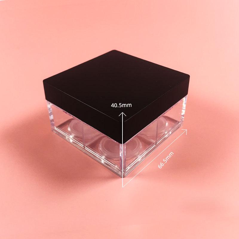 Spot Mini 6g Portable Loose Powder Box with Four-Grid Compartments for Travel-Friendly Makeup Storage