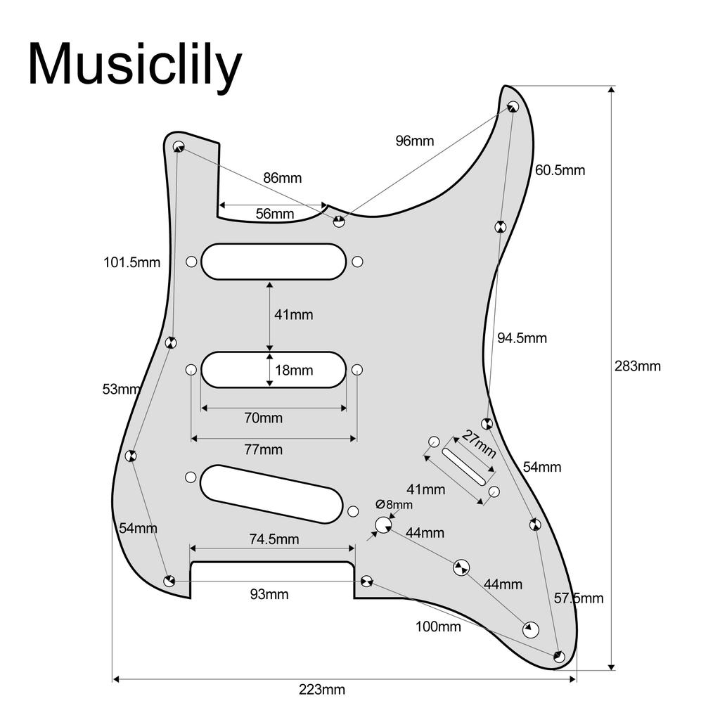 Musiclily Pro 1972 Stratocaster Made in Japan for Fender Japan Strat Electric Mint Set 11-Hole Pickguard, Guitars, Green, 3-Piece