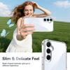 KEYSION Противоударный прозрачный чехол Four-Corners для Samsung A55 5G A35 Мягкий TPU+PC Прозрачная задняя крышка для телефона для Galaxy A15 4G 5G
