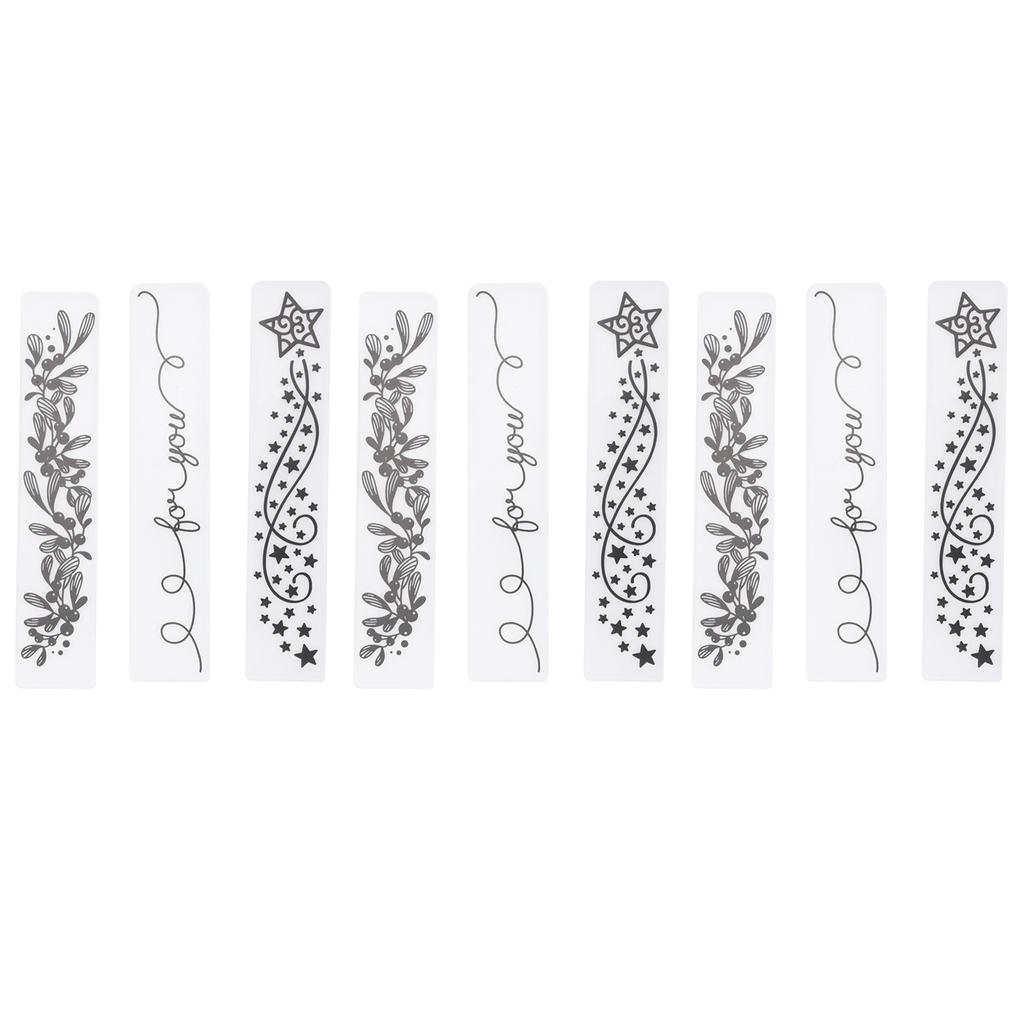 9 шт. Цветочная пластиковая папка для тиснения для самостоятельного изготовления тисненых пластин