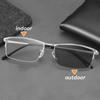 Модные мужские деловые фотохромные солнцезащитные очки для близорукости, модные унисекс, анти-синий свет, очки для близорукости минус диоптрии