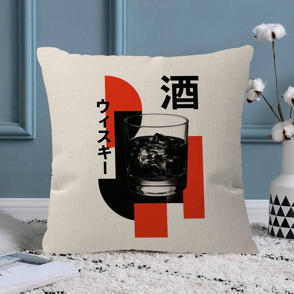 Japanese Contemporary Tokyo Art Pillow Gift Home Office Decoration Bedroom Sofa Car Cushion Cover case x